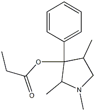 3-Phenyl-1,2,4-trimethylpyrrolidin-3-ol propionate Struktur