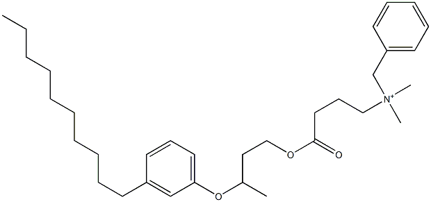 N,N-Dimethyl-N-benzyl-N-[3-[[3-(3-decylphenyloxy)butyl]oxycarbonyl]propyl]aminium Struktur