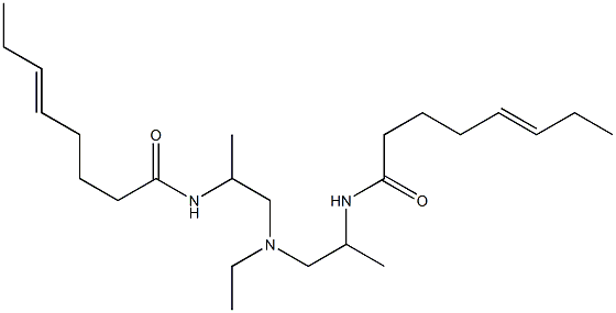 N,N'-[Ethyliminobis(1-methyl-2,1-ethanediyl)]bis(5-octenamide) Struktur