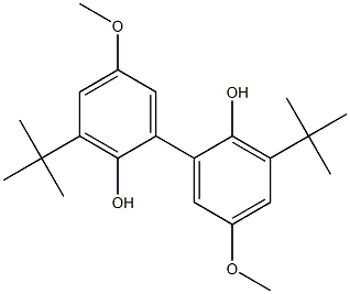 3,3'-Ditert-butyl-5,5'-dimethoxybiphenyl-2,2'-diol Struktur