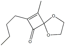 7-Butyl-8-methyl-1,4-dioxaspiro[4.3]oct-7-en-6-one Struktur