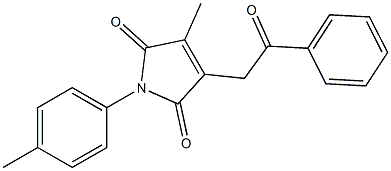 3-Methyl-4-(phenacyl)-1-(4-methylphenyl)-1H-pyrrole-2,5-dione Struktur