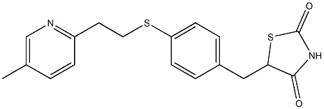 5-[4-[2-(5-Methylpyridin-2-yl)ethylthio]benzyl]thiazolidine-2,4-dione Struktur