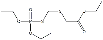 [(Diethoxyphosphinoylthio)methylthio]acetic acid ethyl ester Struktur