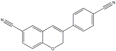 6-Cyano-3-(4-cyanophenyl)-2H-1-benzopyran Struktur