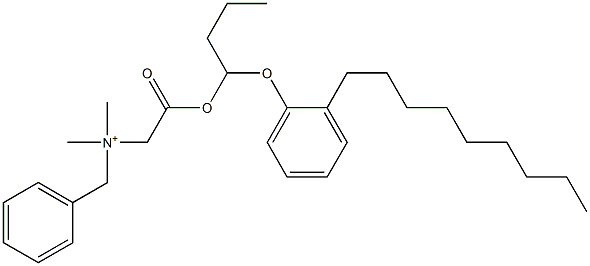 N,N-Dimethyl-N-benzyl-N-[[[1-(2-nonylphenyloxy)butyl]oxycarbonyl]methyl]aminium Struktur