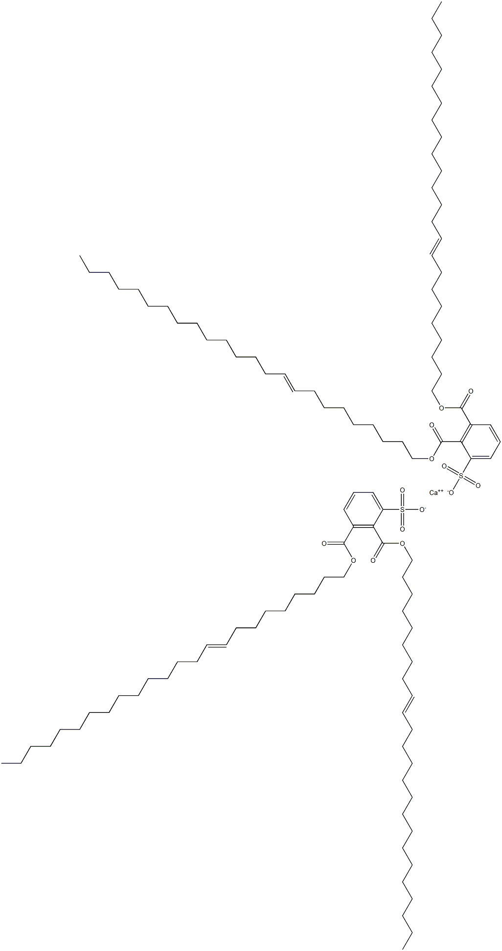 Bis[2,3-di(9-tetracosenyloxycarbonyl)benzenesulfonic acid]calcium salt Struktur