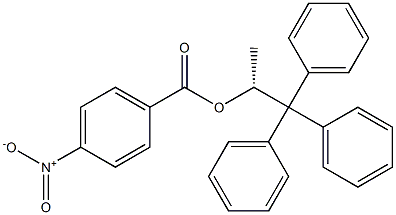 (+)-p-Nitrobenzoic acid (R)-2,2,2-triphenyl-1-methylethyl ester Struktur