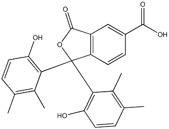 1,3-Dihydro-1,1-bis(6-hydroxy-2,3-dimethylphenyl)-3-oxoisobenzofuran-5-carboxylic acid Struktur