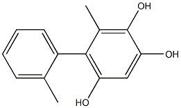 6-Methyl-5-(2-methylphenyl)benzene-1,2,4-triol Struktur