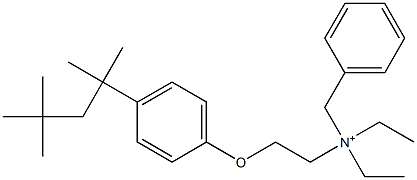 N,N-Diethyl-N-[2-[4-(1,1,3,3-tetramethylbutyl)phenoxy]ethyl]benzenemethanaminium Struktur