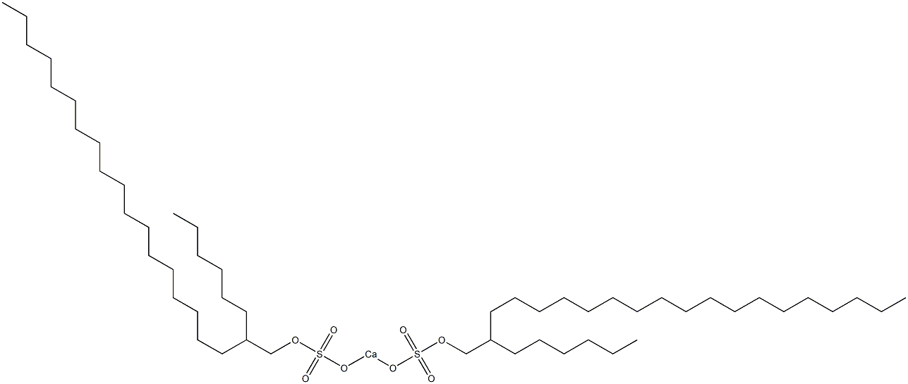 Bis(2-hexylicosyloxysulfonyloxy)calcium Struktur