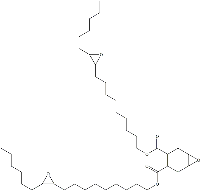 7-Oxabicyclo[4.1.0]heptane-3,4-dicarboxylic acid bis(10,11-epoxyheptadecan-1-yl) ester Struktur