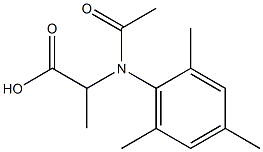 2-[Acetyl(2,4,6-trimethylphenyl)amino]propanoic acid Struktur