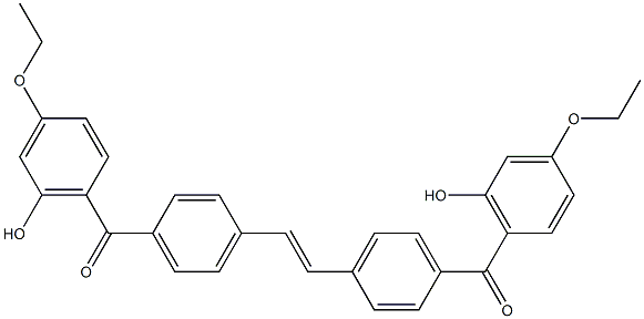 6,6'-[(Ethene-1,2-diyl)bis(4,1-phenylenecarbonyl)]bis(3-ethoxyphenol) Struktur