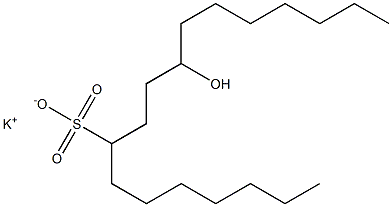 11-Hydroxyoctadecane-8-sulfonic acid potassium salt Struktur