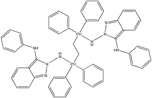 2,2'-[1,2-Ethanediylbis(diphenylphosphoranylideneimino)]bis(3-phenylamino-2H-indazole) Struktur