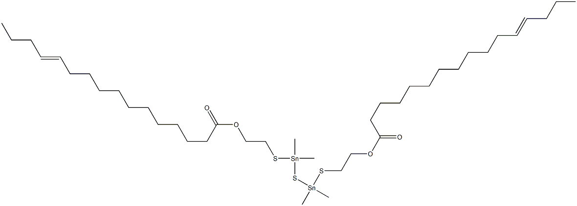 Bis[dimethyl[[2-(11-pentadecenylcarbonyloxy)ethyl]thio]stannyl] sulfide Struktur