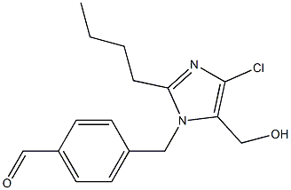 4-(2-Butyl-4-chloro-5-hydroxymethyl-1H-imidazol-1-ylmethyl)benzaldehyde Struktur