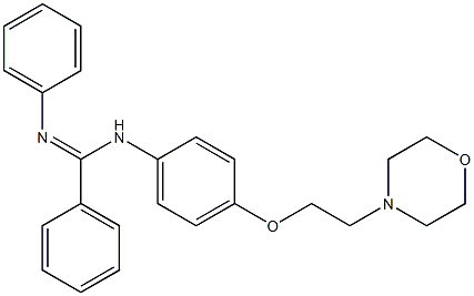 N-[4-(2-Morpholinoethoxy)phenyl]-N'-phenylbenzamidine Struktur