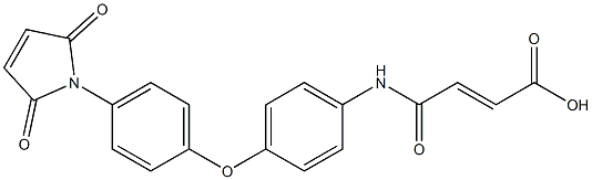 3-[N-[4-[4-(2,5-Dioxo-3-pyrrolin-1-yl)phenoxy]phenyl]carbamoyl]propenoic acid Struktur