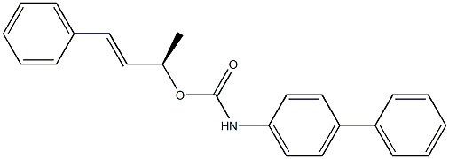 (+)-p-Phenylcarbanilic acid (R,E)-1-methyl-3-phenylallyl ester Struktur