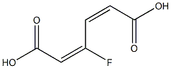 (2E,4Z)-3-Fluoro-2,4-hexadienedioic acid Struktur