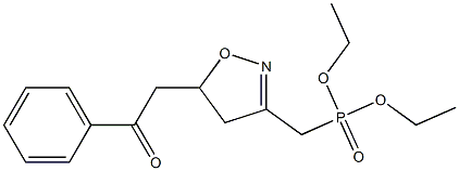 [[[4,5-Dihydro-5-(2-phenyl-2-oxoethyl)isoxazol]-3-yl]methyl]phosphonic acid diethyl ester Struktur