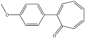 2-(4-Methoxyphenyl)-2,4,6-cycloheptatrien-1-one Struktur