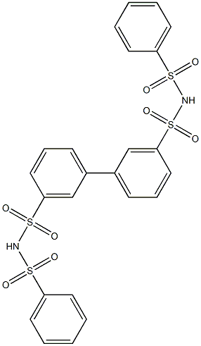 N,N'-Bis(phenylsulfonyl)-1,1'-biphenyl-3,3'-disulfonamide Struktur