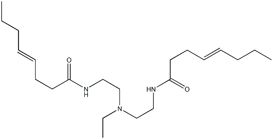 N,N'-[Ethyliminobis(2,1-ethanediyl)]bis(4-octenamide) Struktur