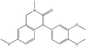 1,4-Dihydro-2-methyl-4-(3,4-dimethoxyphenyl)-7-methoxyisoquinolin-3(2H)-one Struktur