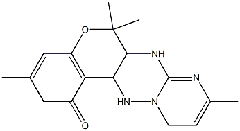 6a,7,12,12a-Tetrahydro-3,6,6,9-tetramethyl-6H,11H-7,8,11a,12-tetraaza-5-oxabenzo[a]anthracene 1-one Struktur