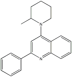 4-(2-Methyl-1-piperidinyl)-2-phenylquinoline Struktur