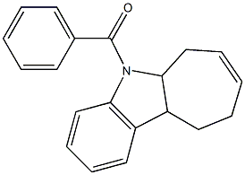 5-Benzoyl-5,5a,6,9,10,10a-hexahydrocyclohept[b]indole Struktur