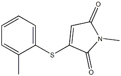 2-(2-Methylphenylthio)-N-methylmaleimide Struktur