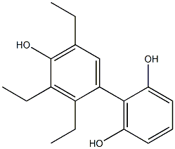 2',3',5'-Triethyl-1,1'-biphenyl-2,4',6-triol Struktur