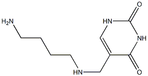 5-(4-Aminobutylaminomethyl)uracil Struktur