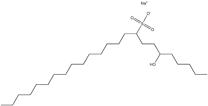 6-Hydroxytetracosane-9-sulfonic acid sodium salt Struktur