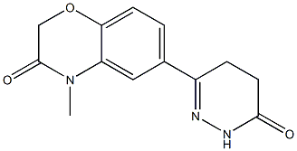 4-Methyl-6-[(1,4,5,6-tetrahydro-6-oxopyridazin)-3-yl]-4H-1,4-benzoxazin-3(2H)-one Struktur