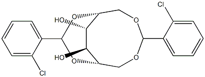 1-O,6-O:2-O,5-O-Bis(2-chlorobenzylidene)-D-glucitol Struktur