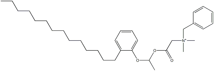 N,N-Dimethyl-N-benzyl-N-[[[1-(2-tetradecylphenyloxy)ethyl]oxycarbonyl]methyl]aminium Struktur