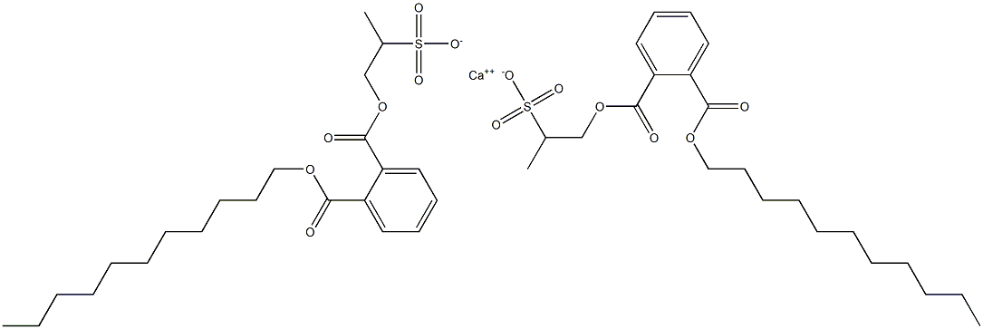 Bis[1-[(2-undecyloxycarbonylphenyl)carbonyloxy]propane-2-sulfonic acid]calcium salt Struktur