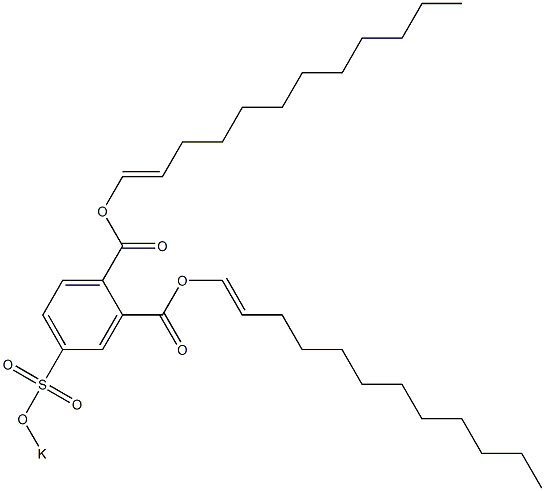 4-(Potassiosulfo)phthalic acid di(1-dodecenyl) ester Struktur