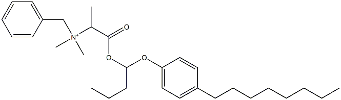 N,N-Dimethyl-N-benzyl-N-[1-[[1-(4-octylphenyloxy)butyl]oxycarbonyl]ethyl]aminium Struktur