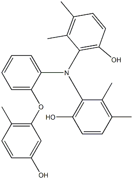 N,N-Bis(6-hydroxy-2,3-dimethylphenyl)-2-(3-hydroxy-6-methylphenoxy)benzenamine Struktur