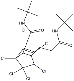 N-tert-Butyl-2-(tert-butylcarbamoyl)-1,4,5,6,7,7-hexachloronorborn-5-ene-3-propionamide Struktur