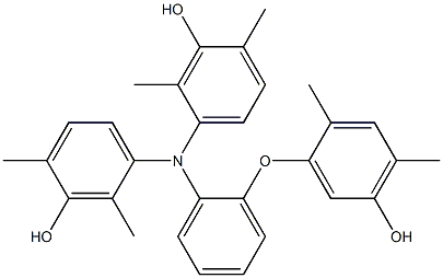 N,N-Bis(3-hydroxy-2,4-dimethylphenyl)-2-(5-hydroxy-2,4-dimethylphenoxy)benzenamine Struktur