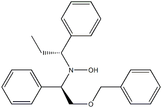 N-[(R)-2-Benzyloxy-1-phenylethyl]-N-[(1R)-1-phenylpropyl]hydroxylamine Struktur