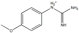 1-[4-Methoxyphenyl]guanidinium Struktur